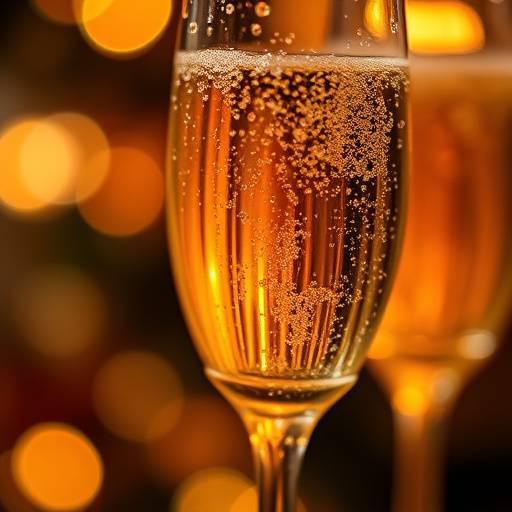 Copa de Cava burbujeante